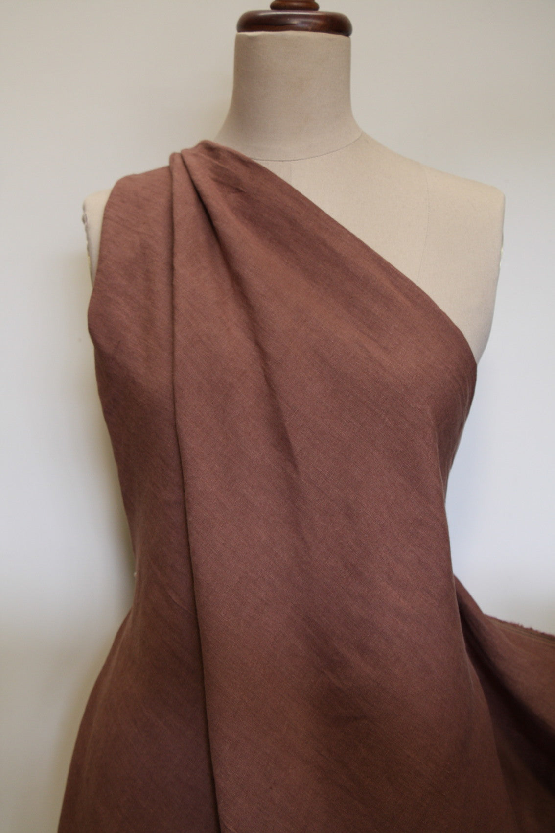 Premium Bedford Cocoa Washed Linen Fabric - Soft & Durable for Home Decor, Upholstery & DIY Sewing Projects
