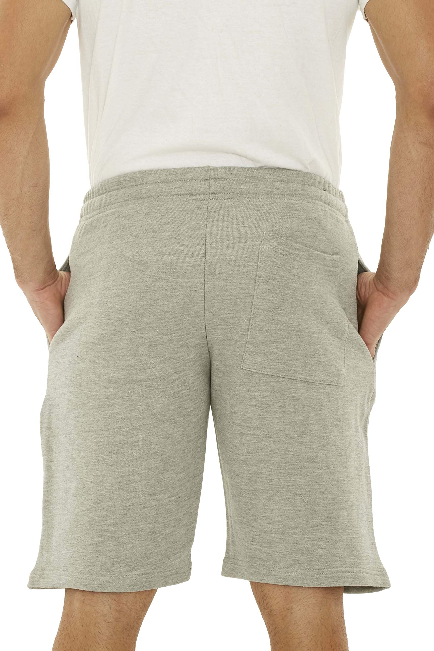 Men's Stretch Cotton Jogger Shorts with Pockets - Comfortable Gym & Casual Workout Shorts for Running, Training, and Lounge Wear