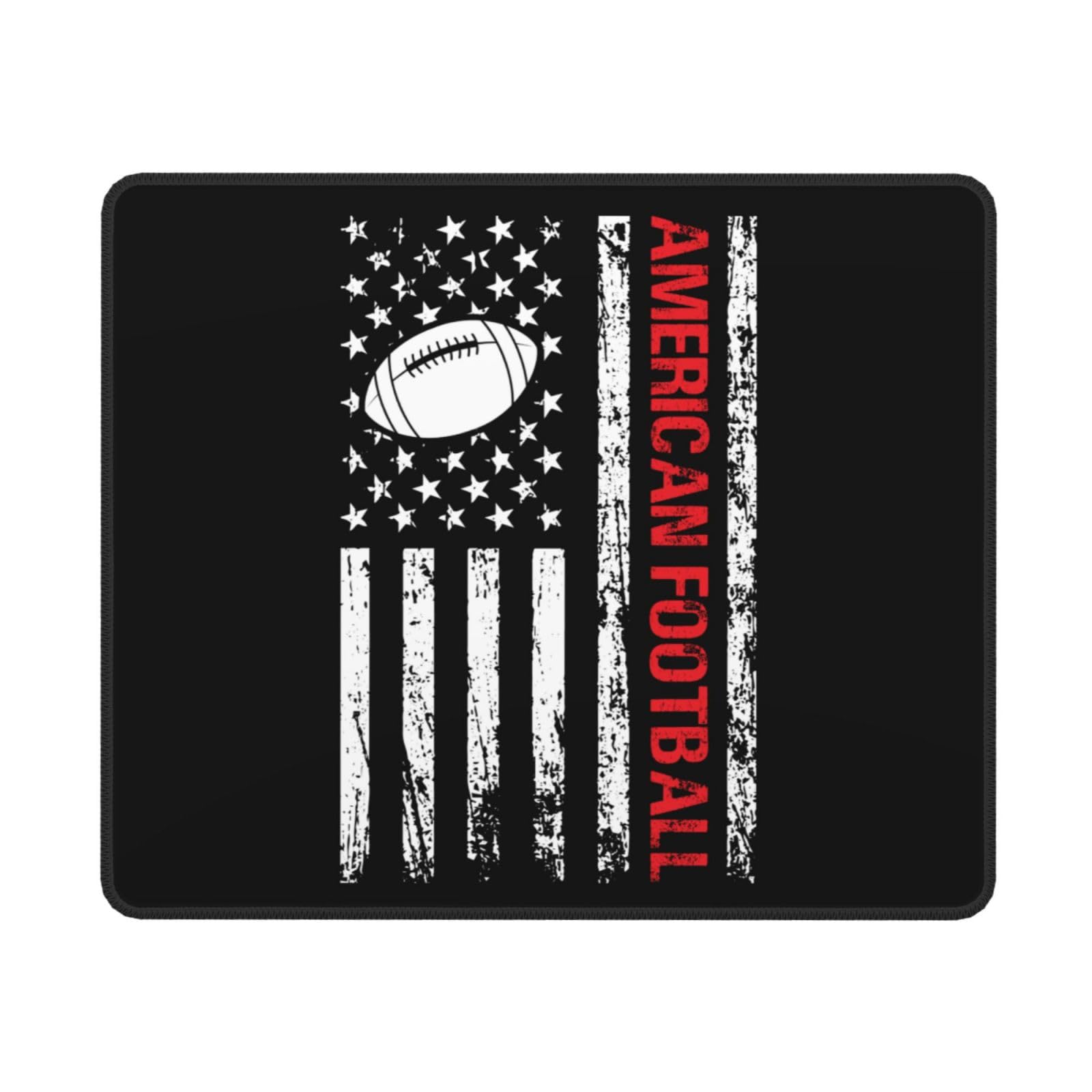 SIYTUAU American Football USA Flag Mouse Pad - Waterproof, Non-Slip Rubber Gaming Mousepad (10x12 inches) for Laptop, Office & PC - Perfect for Sports Fans, Gamers & Workstations
