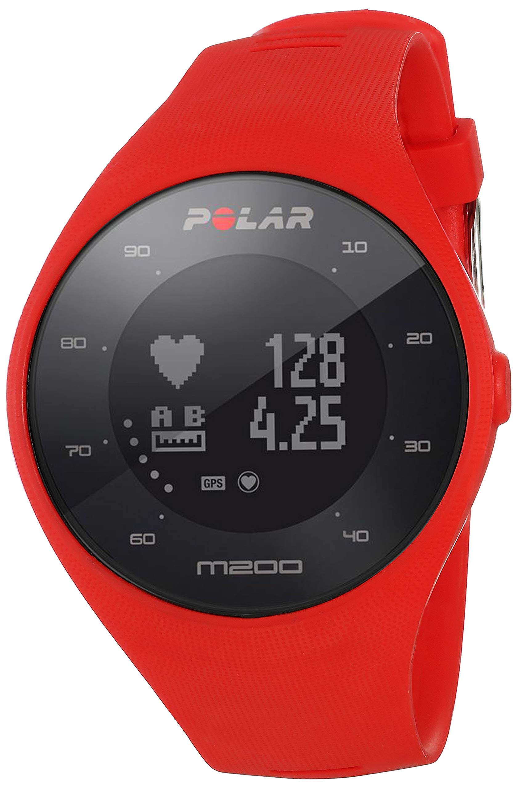 Polar M200 GPS Running Watch - Heart Rate Monitor, Waterproof Fitness Tracker for Men & Women - Red, One Size - Perfect for Running, Cycling & Outdoor Sports