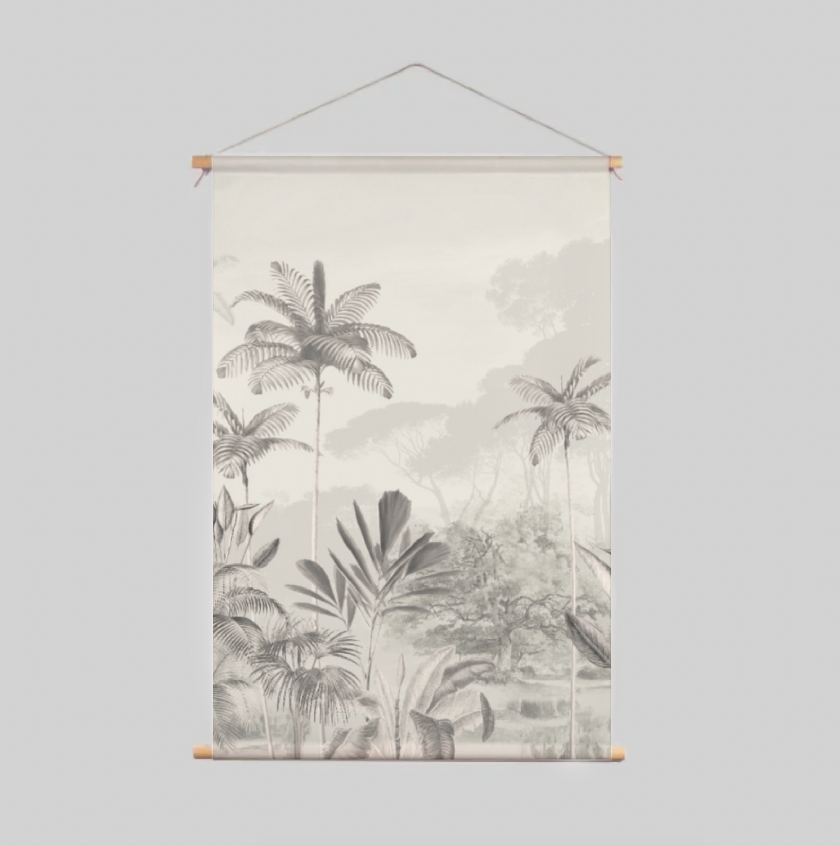 Tropical Wilderness Beige Textile Poster 120x170cm - Perfect for Home Decor, Living Room, Bedroom & Office Wall Art
