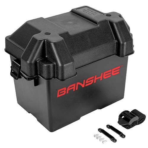 Heavy Duty Group 24 Universal Marine Battery Box with Strap - Waterproof Battery Storage for Boats, RVs, and Outdoor Power Equipment