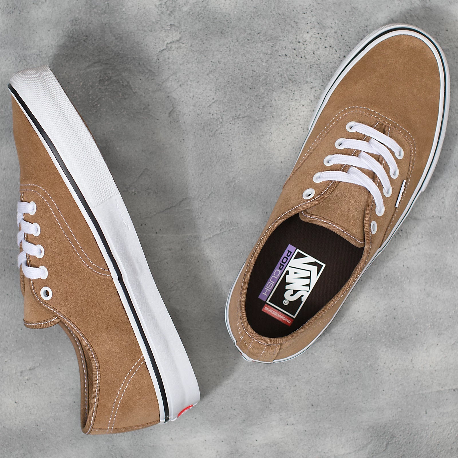 VANS Women's Authentic Suede Skate Shoes in Tobacco Brown - Comfortable Casual Sneakers for Skateboarding, Streetwear & Everyday Wear