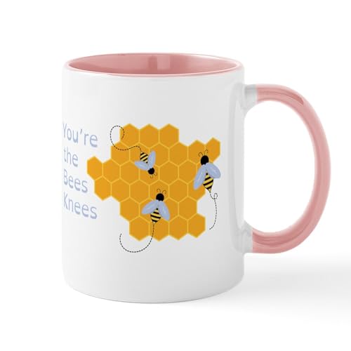 White/Pink Inside - The Bees Knees Mugs