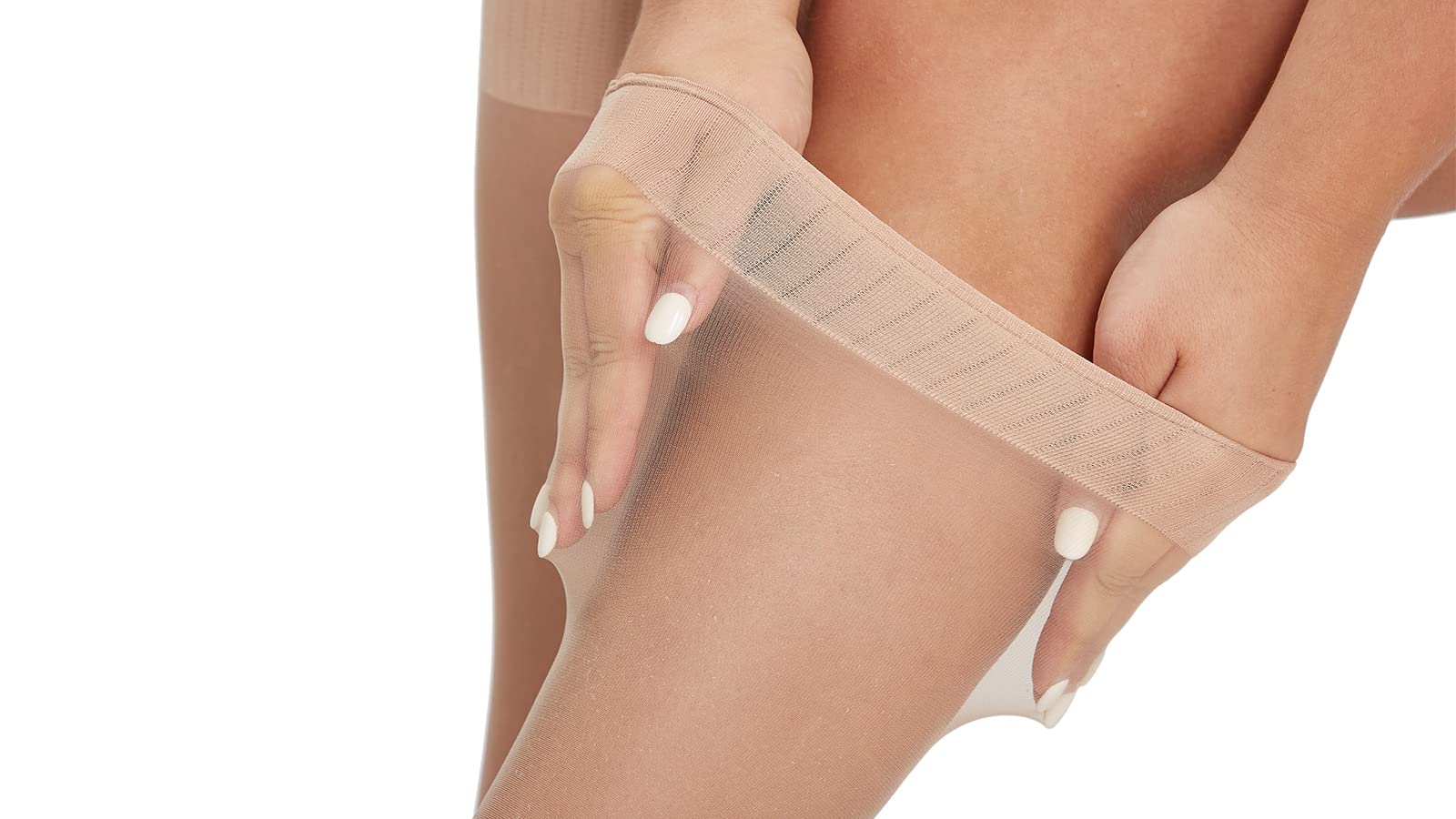 MANZI Plus Size Women's Knee High Sheer Stockings - 6 Pairs Pack for Comfort & Style - Perfect for Office, Party & Everyday Wear
