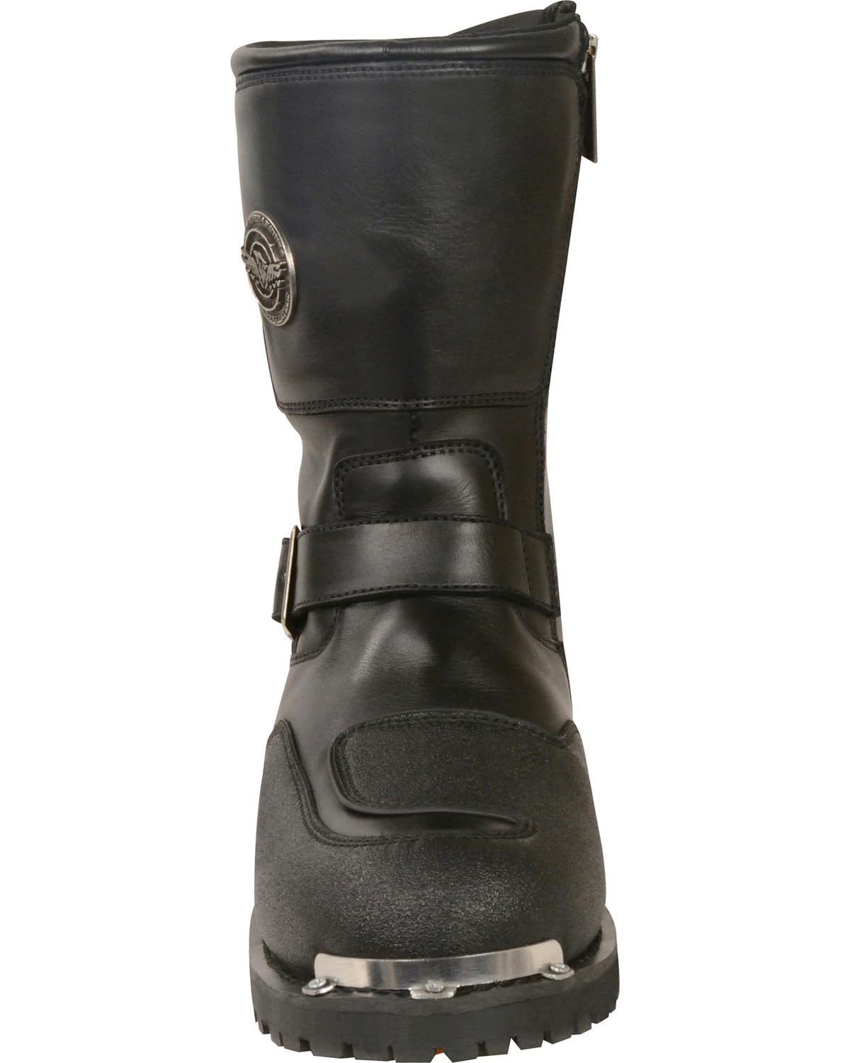 Milwaukee Leather Men's Reflective Piping Gear Shift Protection Boot - Round Toe Black Size 10 | Motorcycle Riding Safety & Comfort