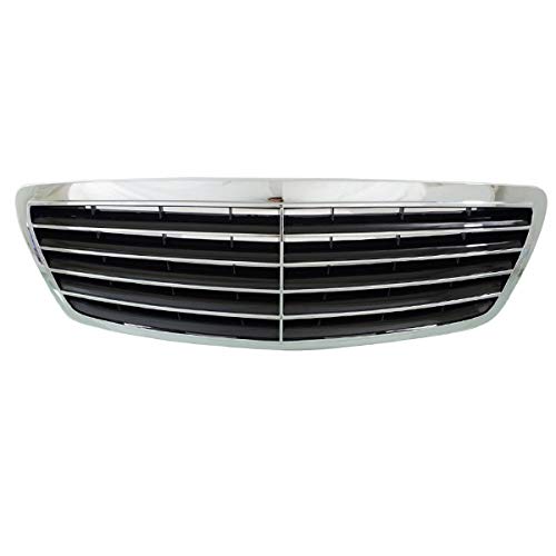 Mercedes S-Class Front Grille Assembly Compatible with 2003-2006 Models (Without Proximity Cruise/Collision Warning) - Replacement Part for Car Exterior Upgrade & Customization