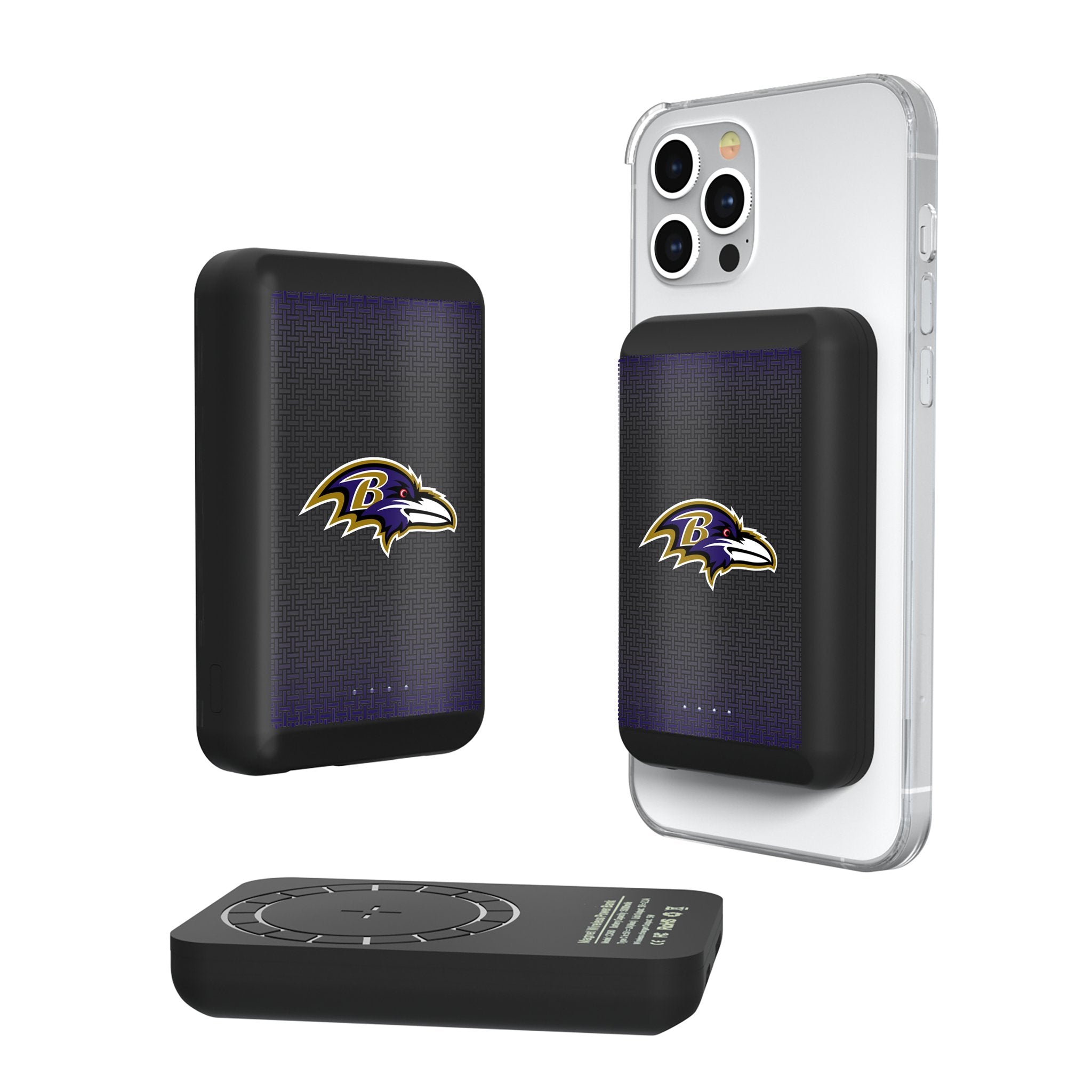 Baltimore Ravens Themed Wireless Magnetic Power Bank - Portable Charger for iPhone & Android | Perfect for Travel, Work & Outdoor Adventures