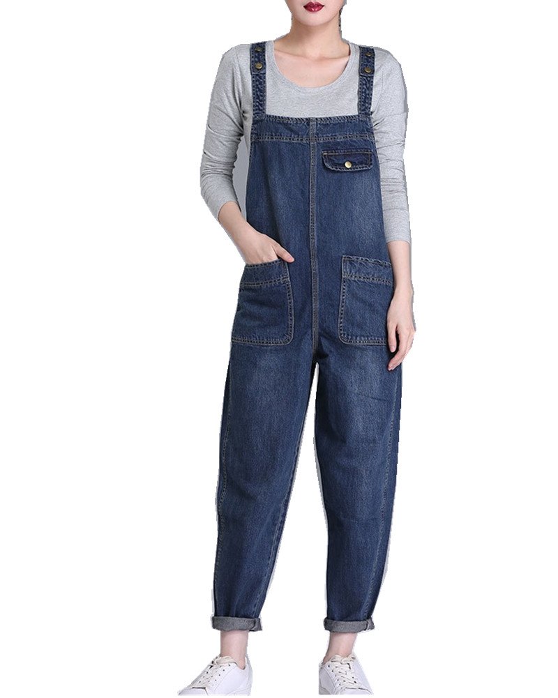 Sorrica Women's Denim Overalls - Blue Jeans Jumpsuit for Juniors | Fashion Bib Overalls for Casual Wear, Work & Outdoor Activities