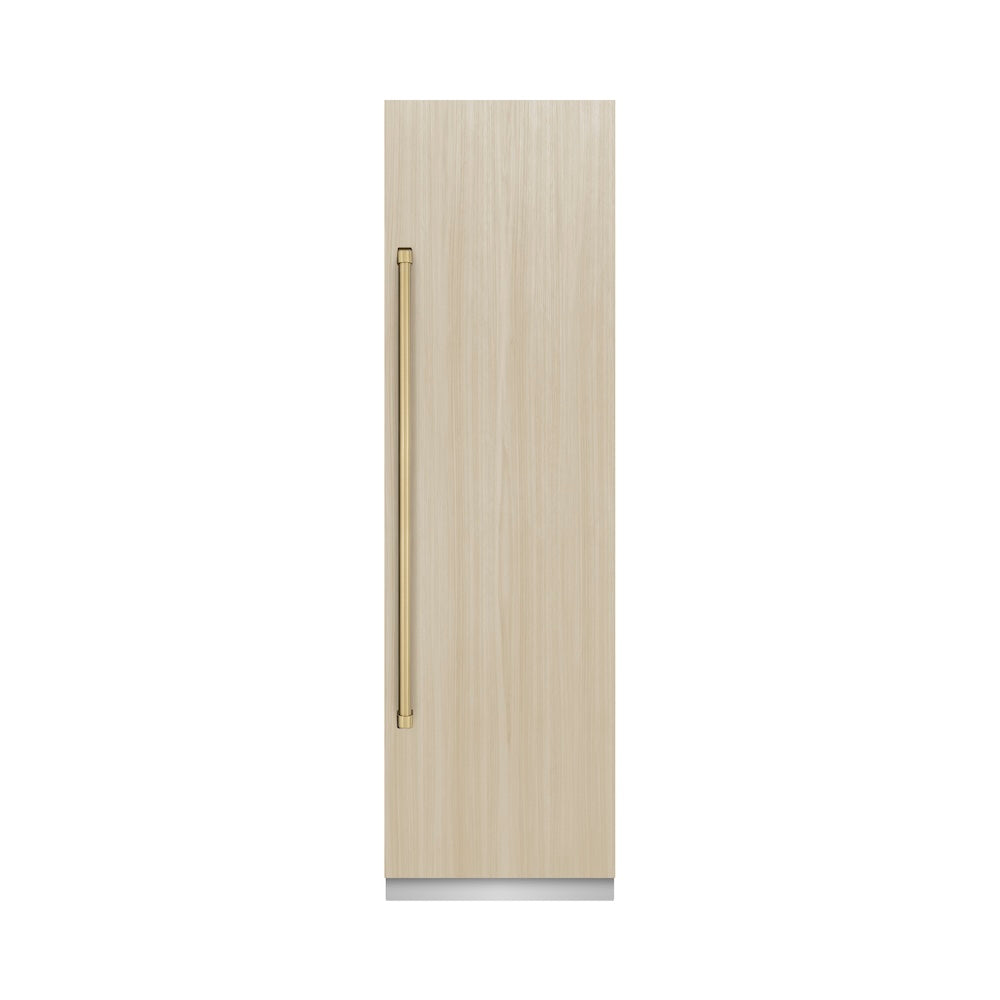 ZLINE Autograph Edition 24 Inch Panel Ready Column Refrigerator - 12.5 cu ft Capacity, Graphite Gray Interior & Champagne Bronze Accents (RBCRVZ 24 CB) - Perfect for Modern Kitchens, Open Concept Homes & Luxury Appliances Collection