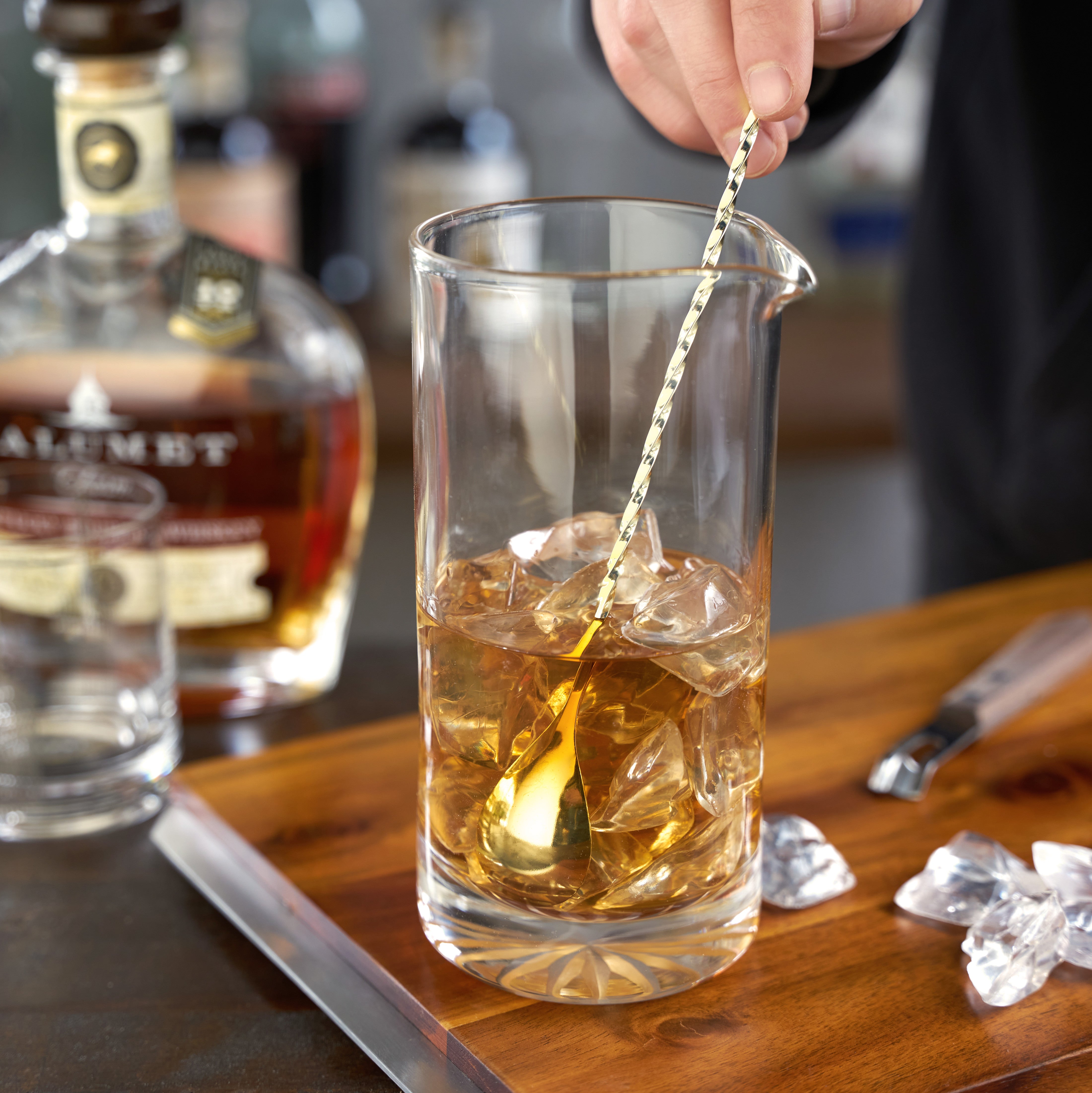Belmont 40cm Weighted Bar Spoon - Professional Stainless Steel Cocktail Mixing Tool for Bartenders - Perfect for Mixing, Stirring & Layering Drinks at Home Bars & Cocktail Parties