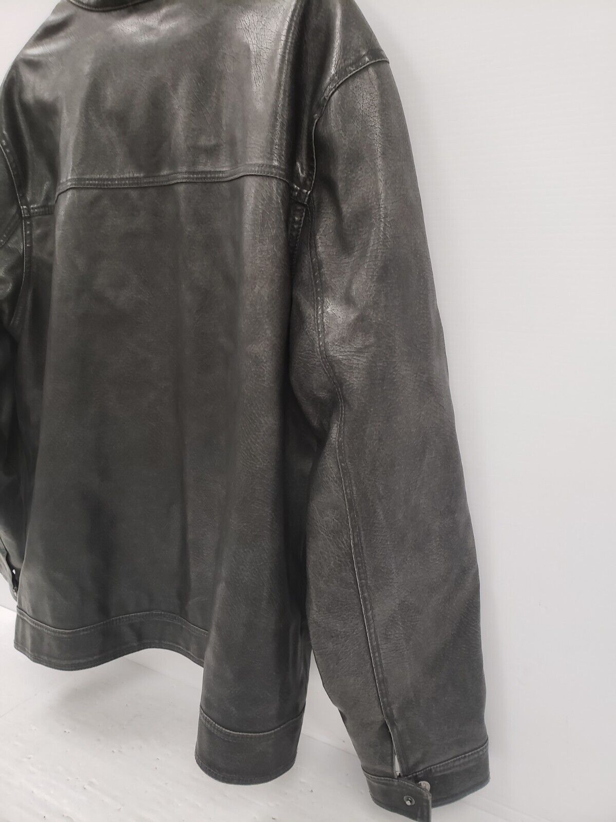 MotoGear Genuine Leather Jacket for Men - Size Large - Motorcycle Riding, Casual Wear & Outdoor Adventures