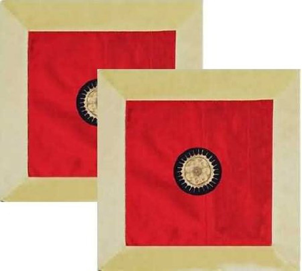 Luxury Oriental Silk Pillow Cover - Red Elegant Decorative Cushion Case for Sofa, Bedroom & Home Decor | Perfect for Living Room, Bedding & Gift Giving