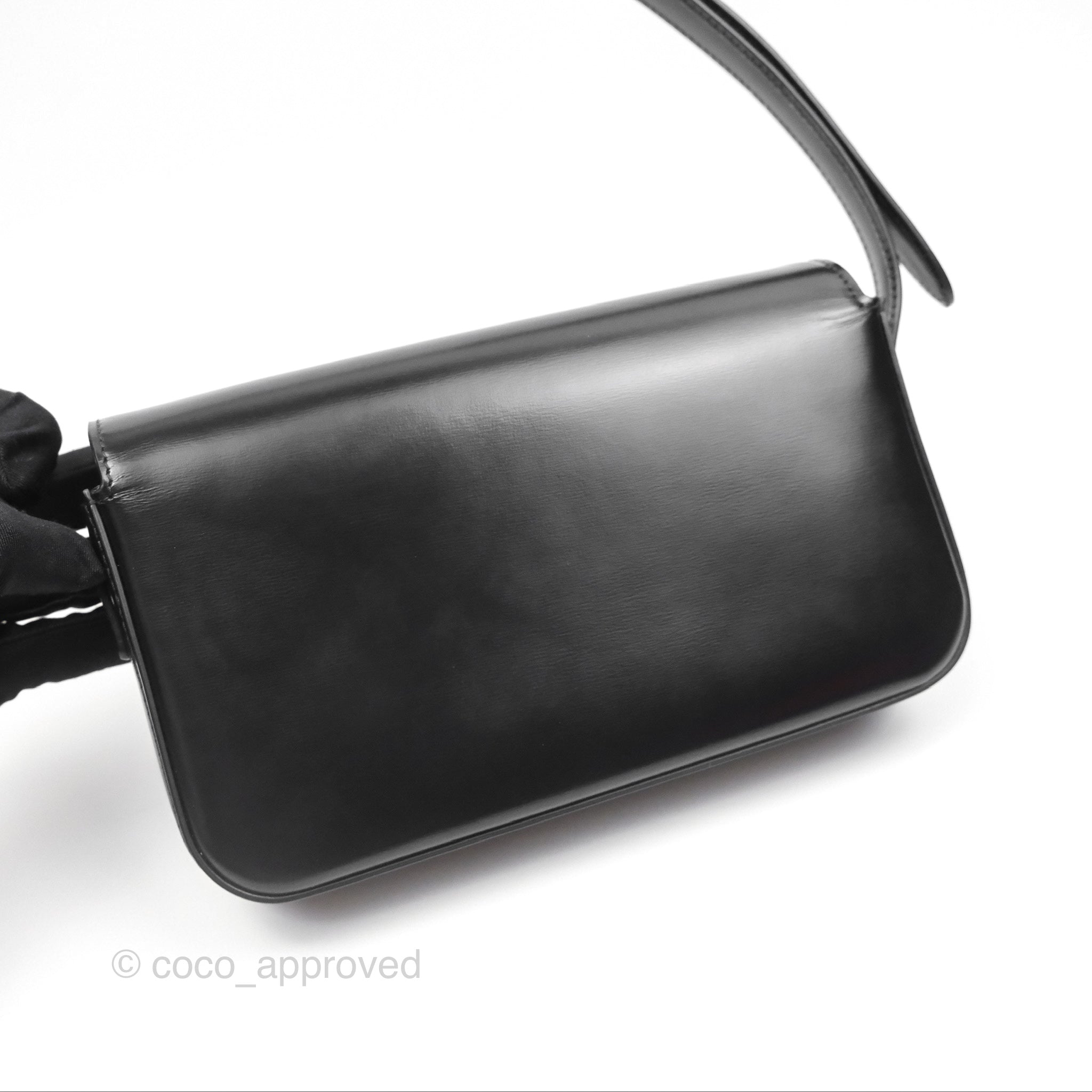 Celine Triomphe Shoulder Bag in Black Calfskin Leather - Luxury Designer Handbag for Women, Perfect for Work, Travel & Evening Events