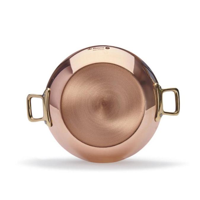 Debuyer 6-Inch Round Copper Mixing Bowl with Welded Handles - Perfect for Baking, Cooking, Whisking & Serving - Premium Kitchen Essential for Chefs & Home Cooks