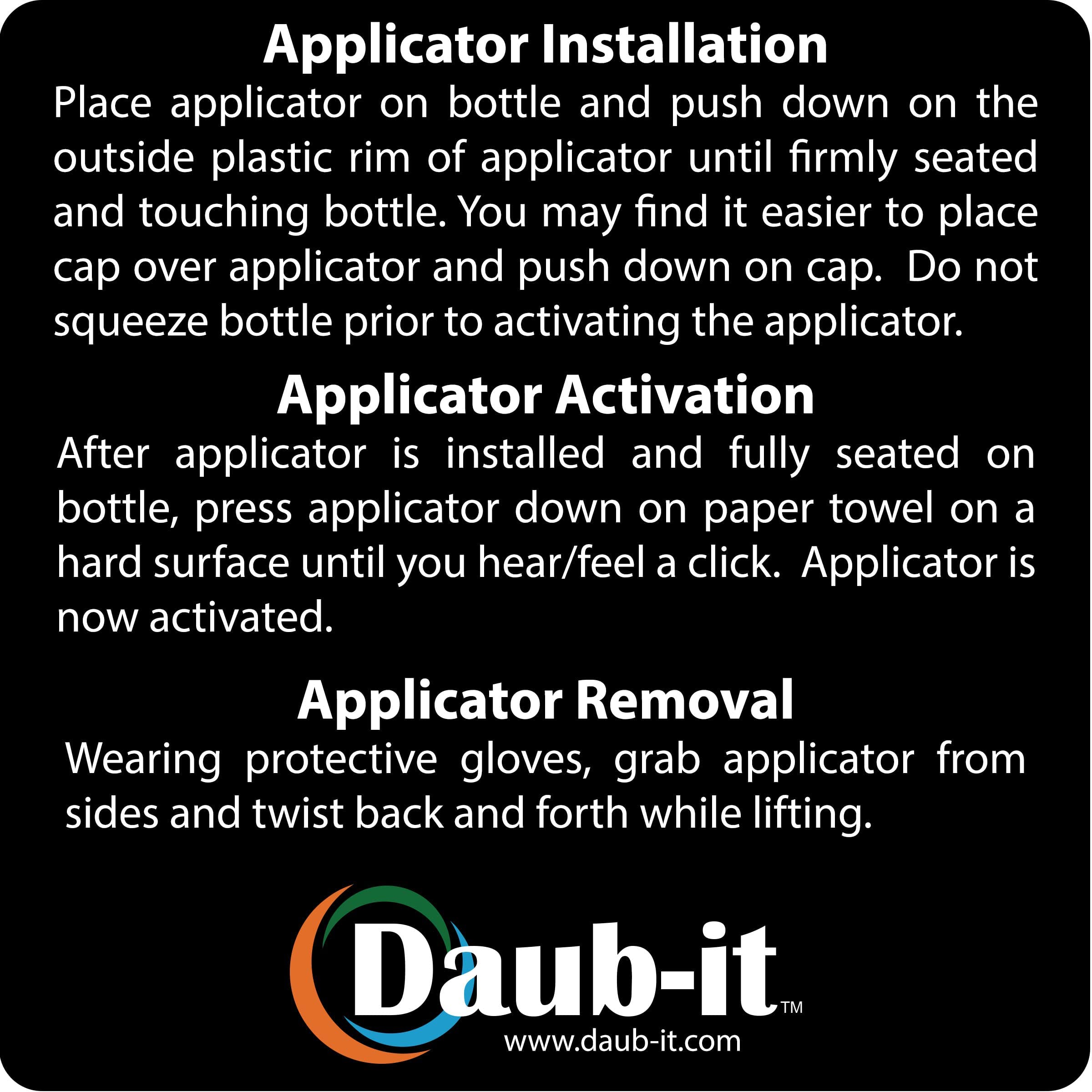 Daub-it Empty Bottles with Applicators - 1 oz Mohair Dauber Bottles (6 Pack) - Perfect for Nail Polish, Essential Oils & Craft Glue Application