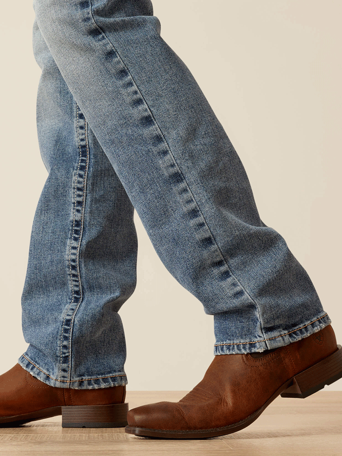 Ariat Men's M8 Modern Stretch Grizzly Slim Fit Jeans - Comfortable Denim Pants for Work, Casual Wear & Outdoor Activities
