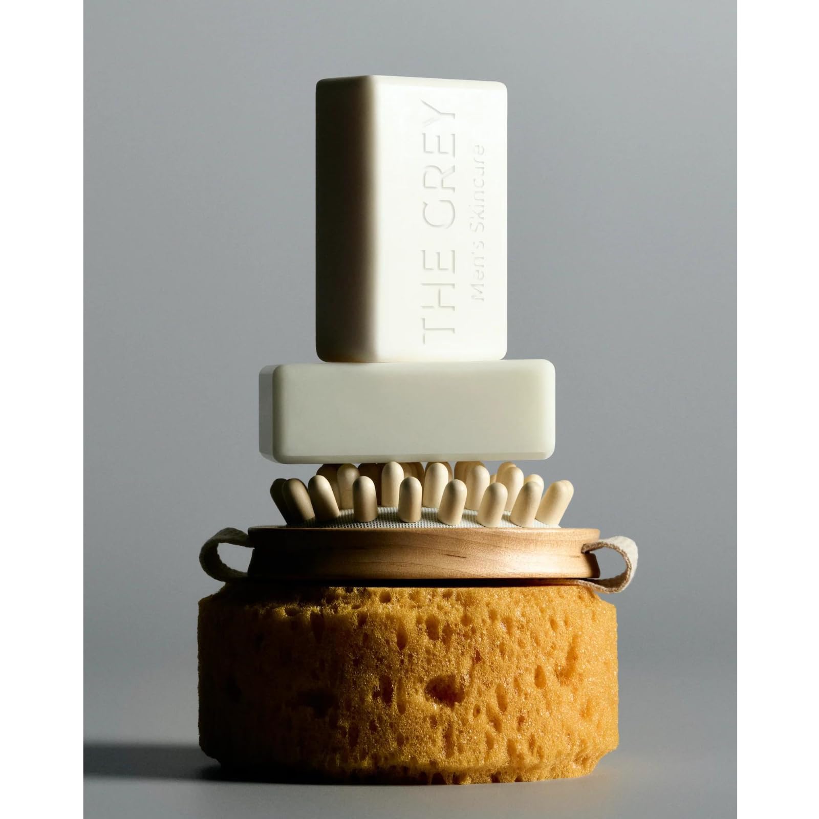 Grey Face & Body Bar for Sensitive Skin - Soap-Free Cleansing Bar with Aloe Vera, Argan Oil & Vitamin E | Gentle Moisturizing & Hydrating | Removes Impurities | Perfect for Daily Skincare & Post-Workout Cleansing