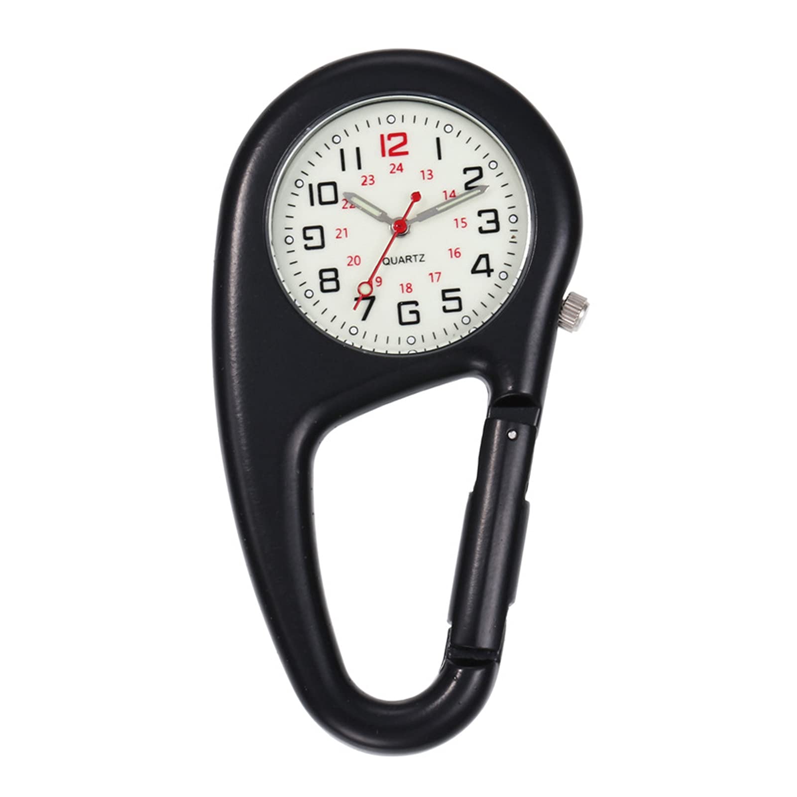 Digital Carabiner Watch - Luminous Shock-Resistant Pocket Watch with Clip for Backpack, Belt & Outdoor Activities | Perfect for Hiking, Camping & Exercise
