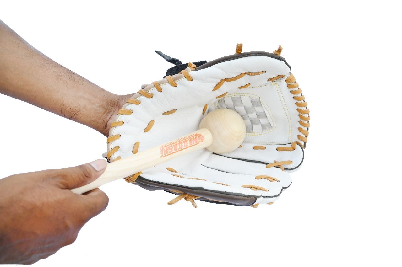 NAQQASH SPORTS Baseball Glove Mallet - Premium Solid Wood Mitt Shaping Hammer for Breaking in Softball & Baseball Gloves | Perfect for Adult & Youth Catchers | Ideal for Training, Practice & Game Preparation