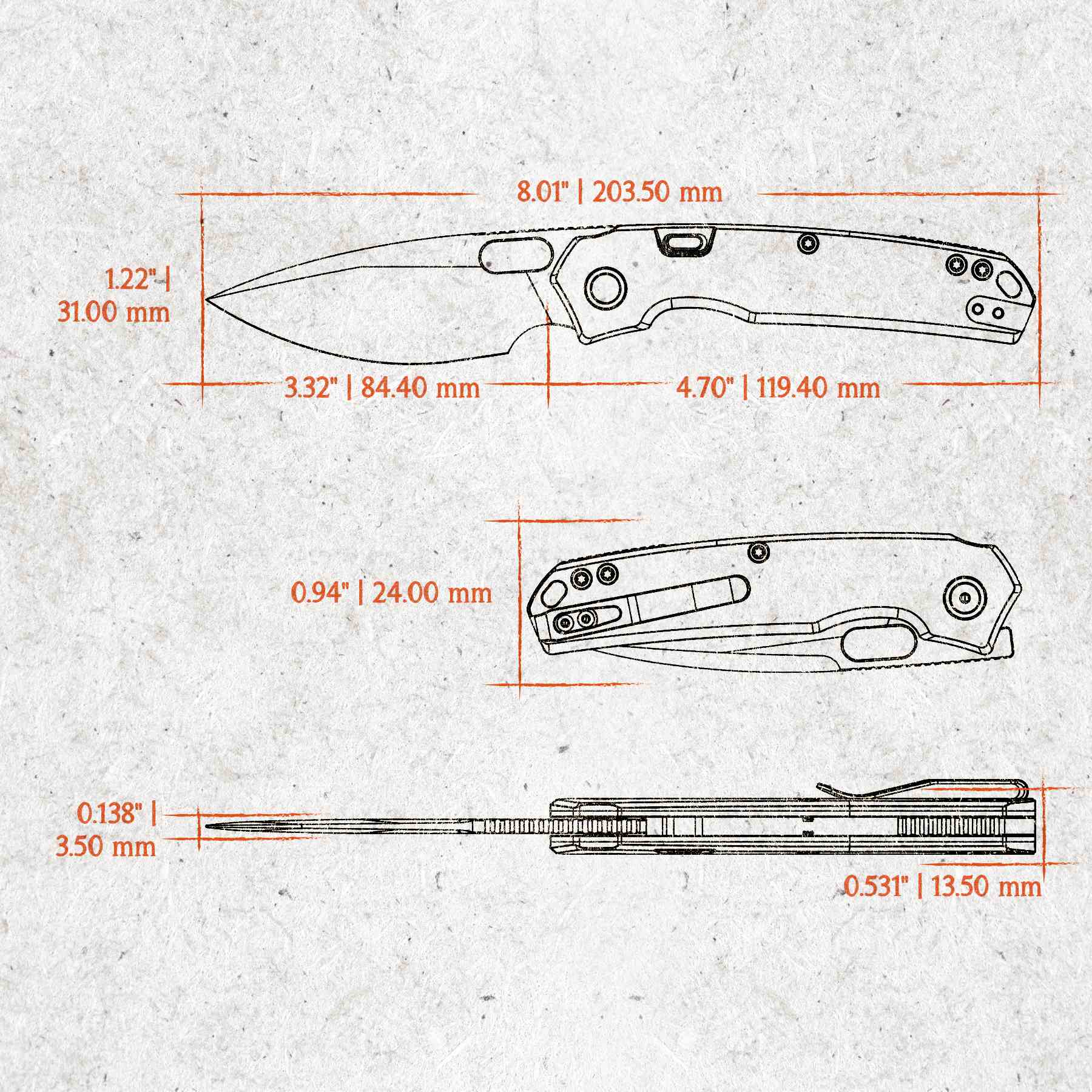Psyop Top Liner Lock Knife - 3.32