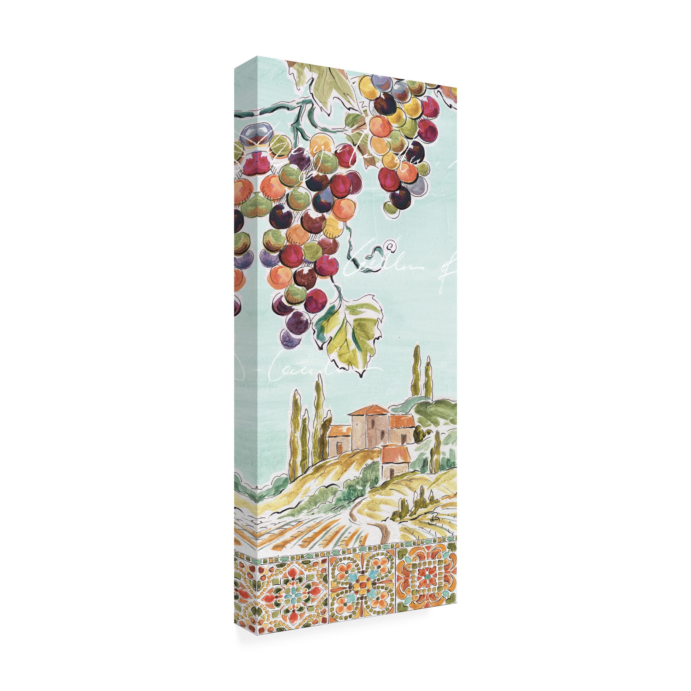 Trademark Fine Art 'Tuscan Breeze IV' Canvas Wall Art Print by Daphne Brissonnet - Elegant Italian Landscape Painting for Living Room, Bedroom & Office Decor
