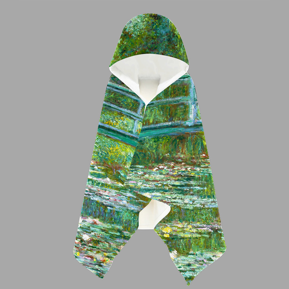 Claude Monet Water Lily Pond Hooded Towel - Soft & Absorbent Bath Towel for Kids & Adults - Perfect for Beach, Pool, Spa & Home Use