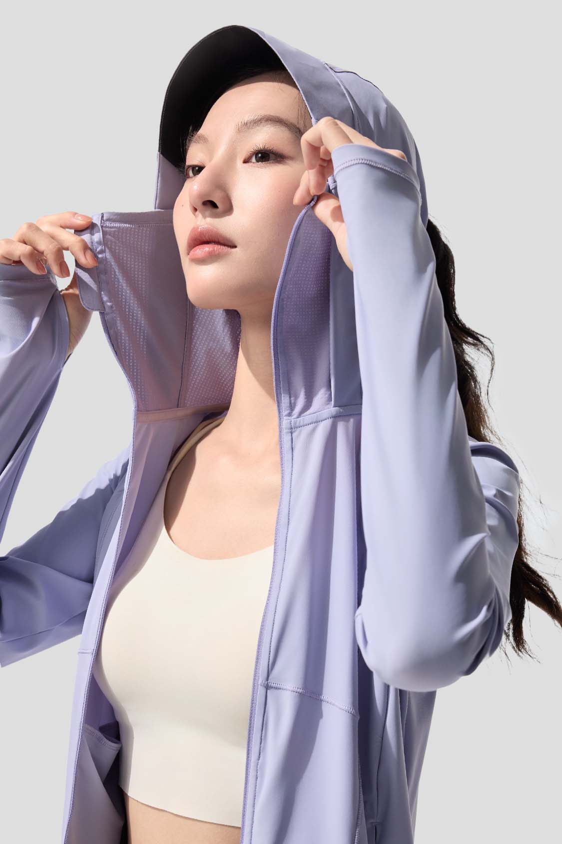 Motion Women's Cooling Quick Dry Sports Jacket UPF100+ Sun Protection - Lightweight Athletic Running Jacket for Outdoor Workouts & Summer Activities