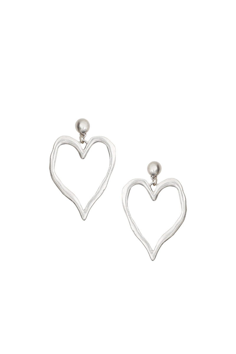 Open Heart Earrings - Dainty Gold Heart Stud Earrings for Women, Perfect for Valentine's Day Gifts & Everyday Wear