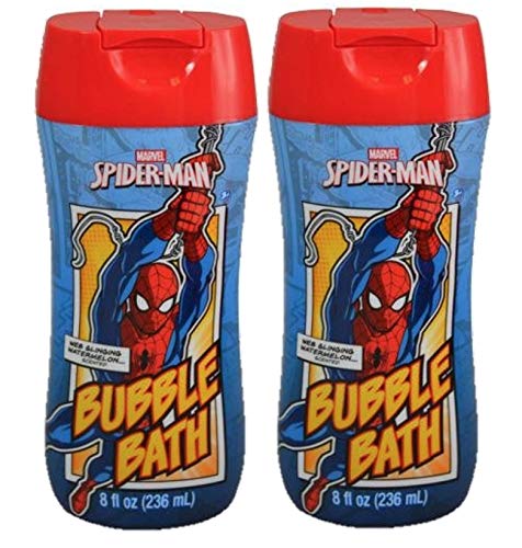 Marvel Spiderman Bubble Bath 2-Pack - Watermelon Scent for Kids Bath Time
