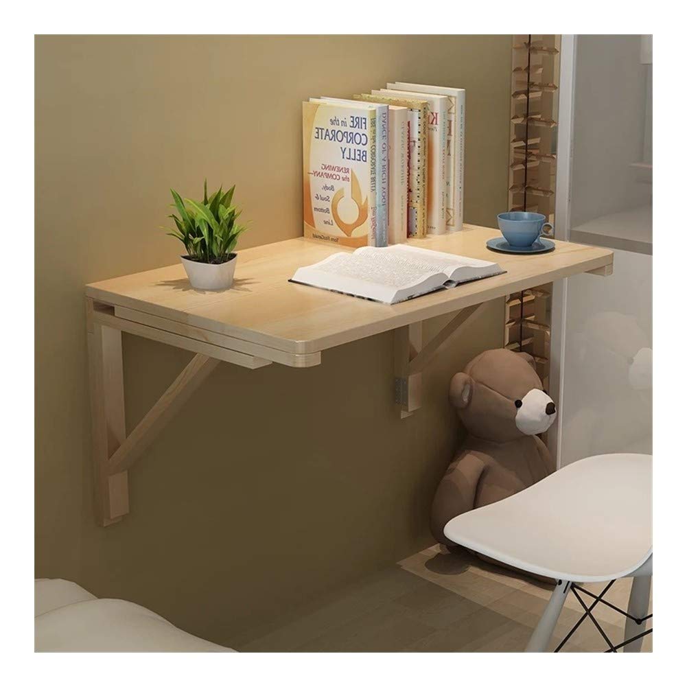 XHP Heavy Duty Folding Wall-Mounted Drop Leaf Table - 27.5x19.7 Inch Solid Wood Space-Saving Kitchen Desk for Dining, Office & Small Spaces | Perfect for Apartments, Dorms, Bedrooms & Home Offices