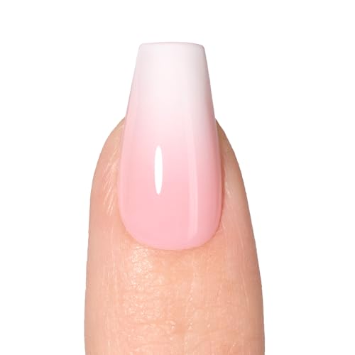 2-Short Coffin Ombre Nails
