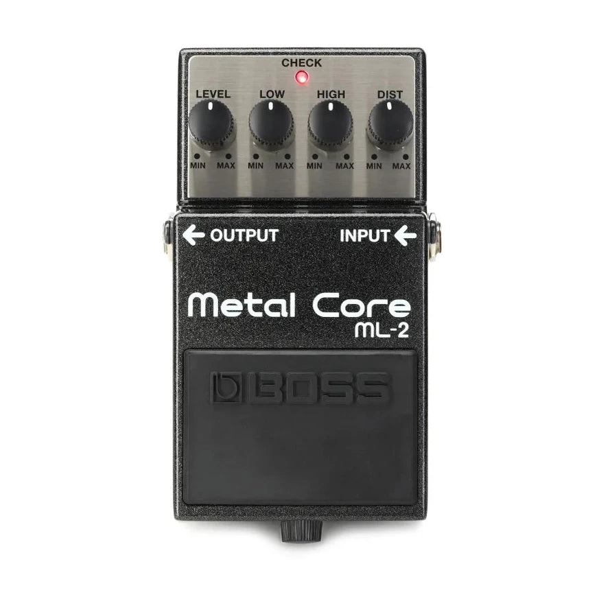 Boss ML-2 Metal Core Distortion Pedal - High Gain Guitar Effects Pedal for Heavy Metal & Hard Rock - Perfect for Stage Performances & Studio Recording