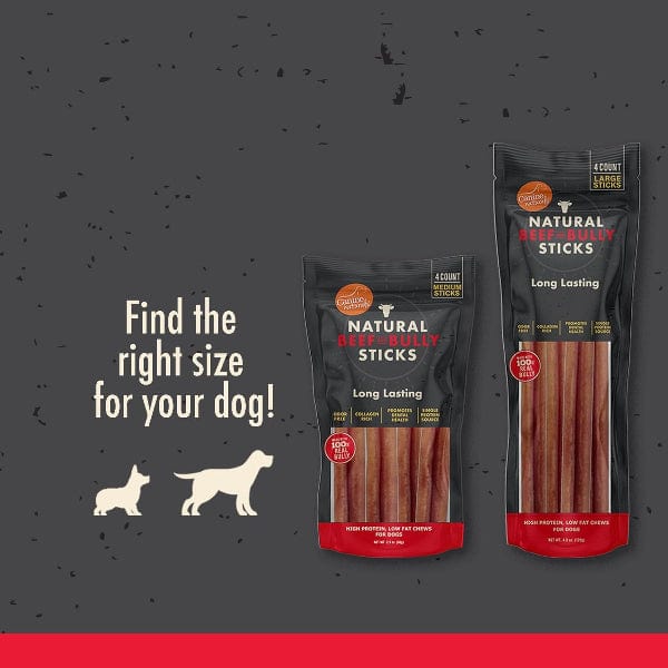 Premium Natural Beef & Bully Sticks for Dogs - All-Natural Chew Treats for Puppies & Adult Dogs - Long-Lasting Dental Health & Anxiety Relief - Perfect for Training, Teething, and Playtime