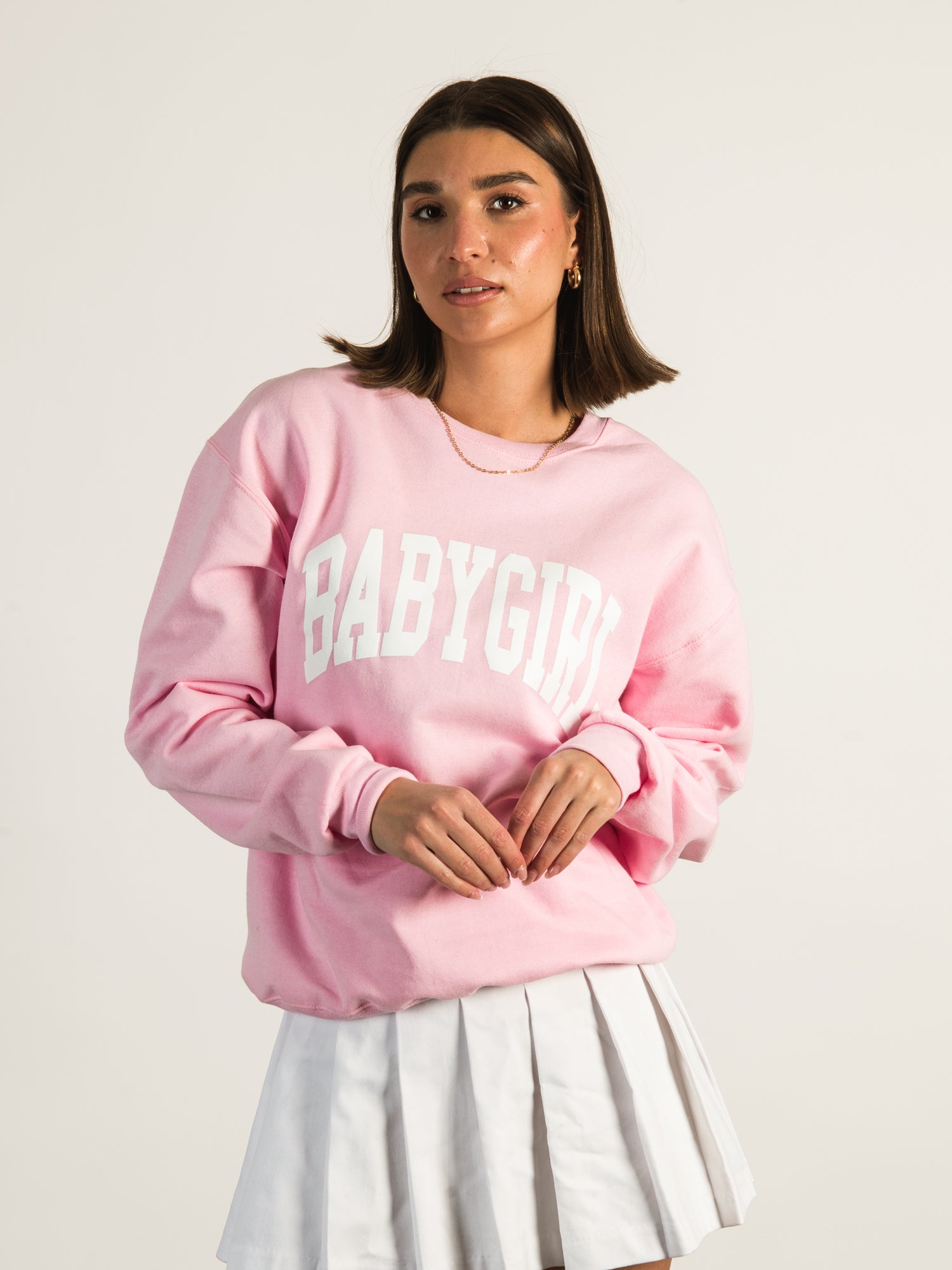 Baby Girl Crewneck Sweatshirt - Soft & Comfortable Cotton Pullover for Toddlers & Kids | Perfect for Playdates, School & Casual Outfits