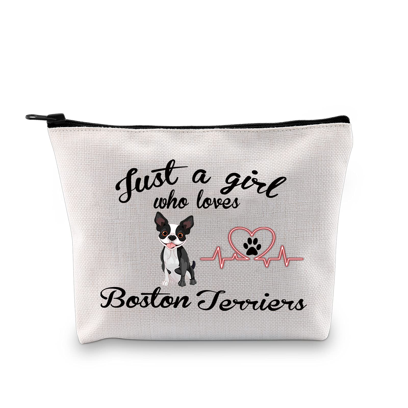Boston Terrier Makeup Bag for Women | Cute Cosmetic Pouch with Zipper | Perfect Travel Toiletries Organizer | Ideal Gift for Boston Terrier Lovers | Great for Travel, Gym & Daily Use