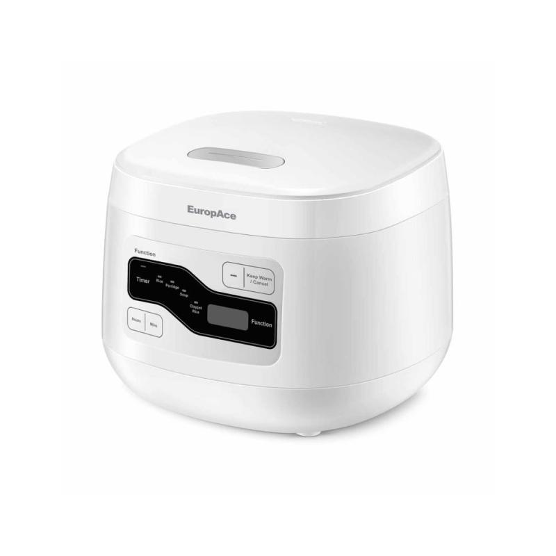 Europace ERJ5081DWH Non-Stick Ceramic Rice Cooker - 5-Cup Capacity, Energy Efficient, Easy Clean - Perfect for Home, Dorm & Office Use