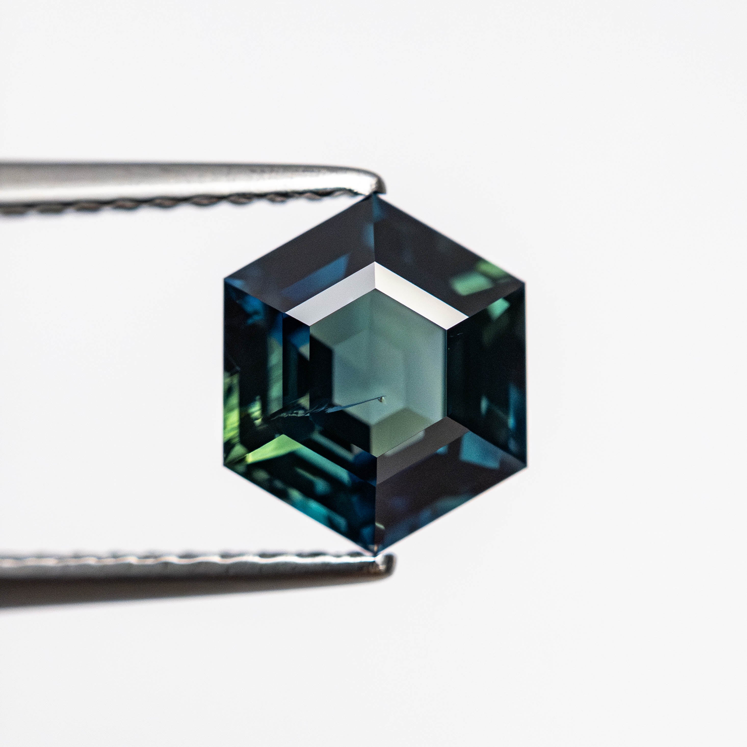 1.78ct Natural Hexagon Step Cut Sapphire (7.82x6.60x4.45mm) - Blue Gemstone for Engagement Rings & Fine Jewelry Making