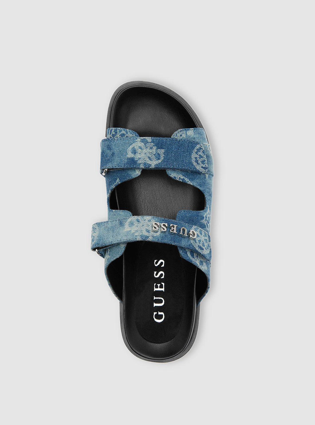 Women's Denim Fabulon Chunky Slide Sandals - Comfortable Platform Slides for Summer, Beach, and Casual Outings