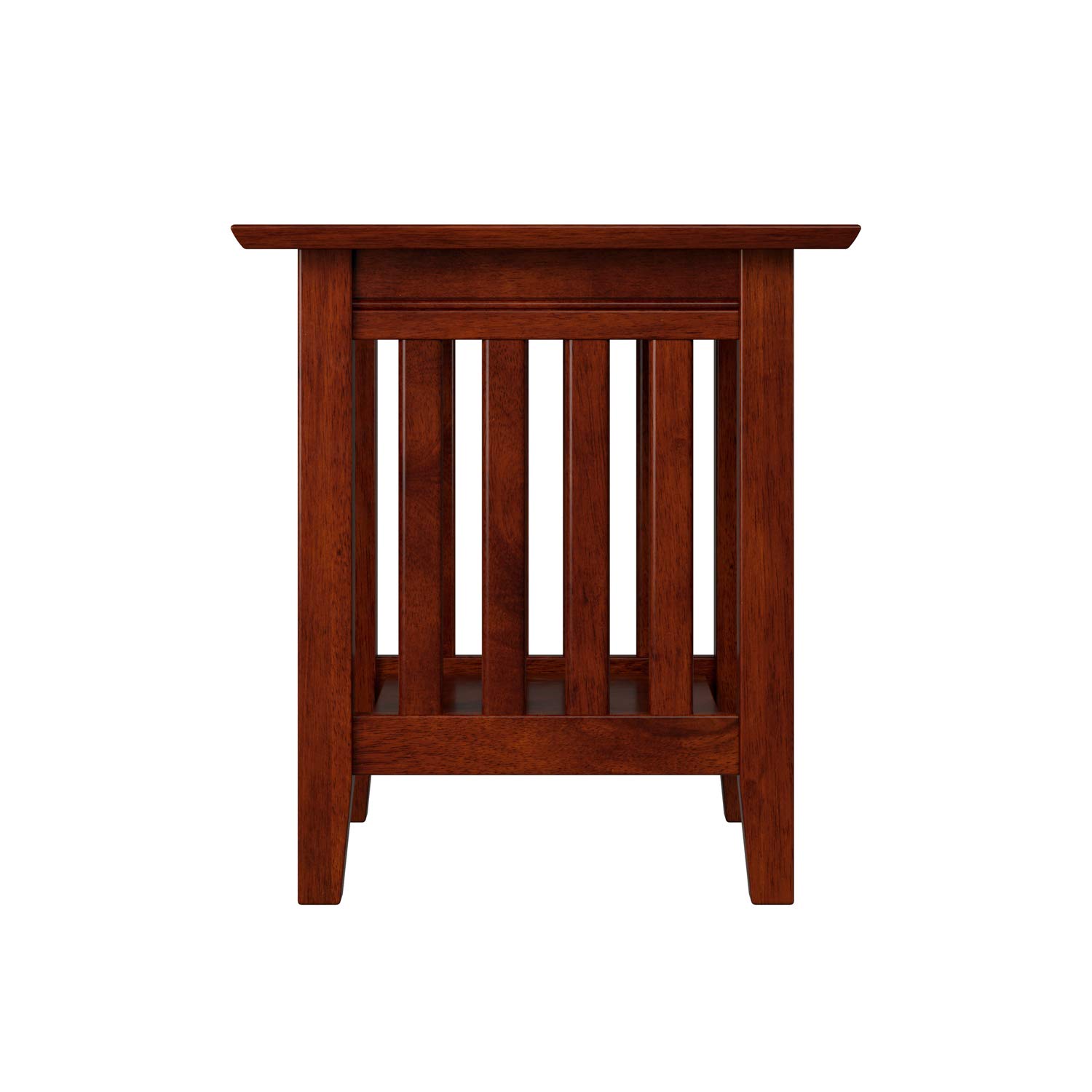 AFI Mission End Table - Solid Walnut Wood Side Table for Living Room, Bedroom, or Office - Perfect Nightstand or Sofa Table for Home Decor