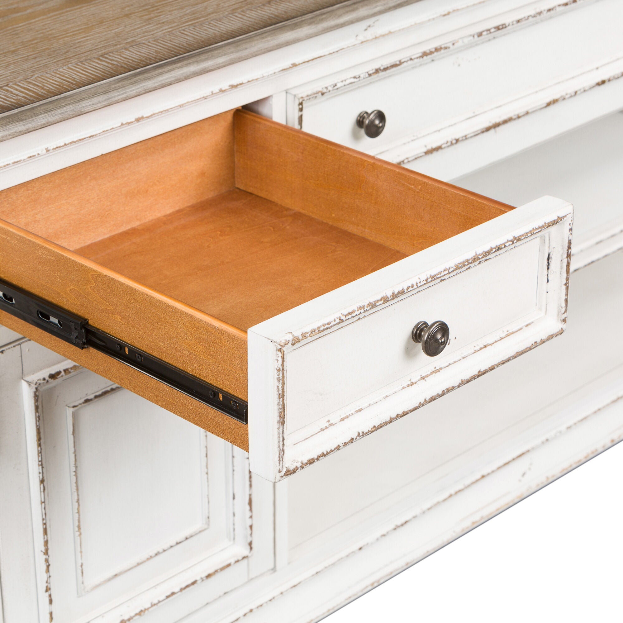 Magnolia Manor 70 Inch Console Table - Solid Wood Entryway Table with Storage Shelf - Perfect for Hallway, Living Room & Foyer Decor