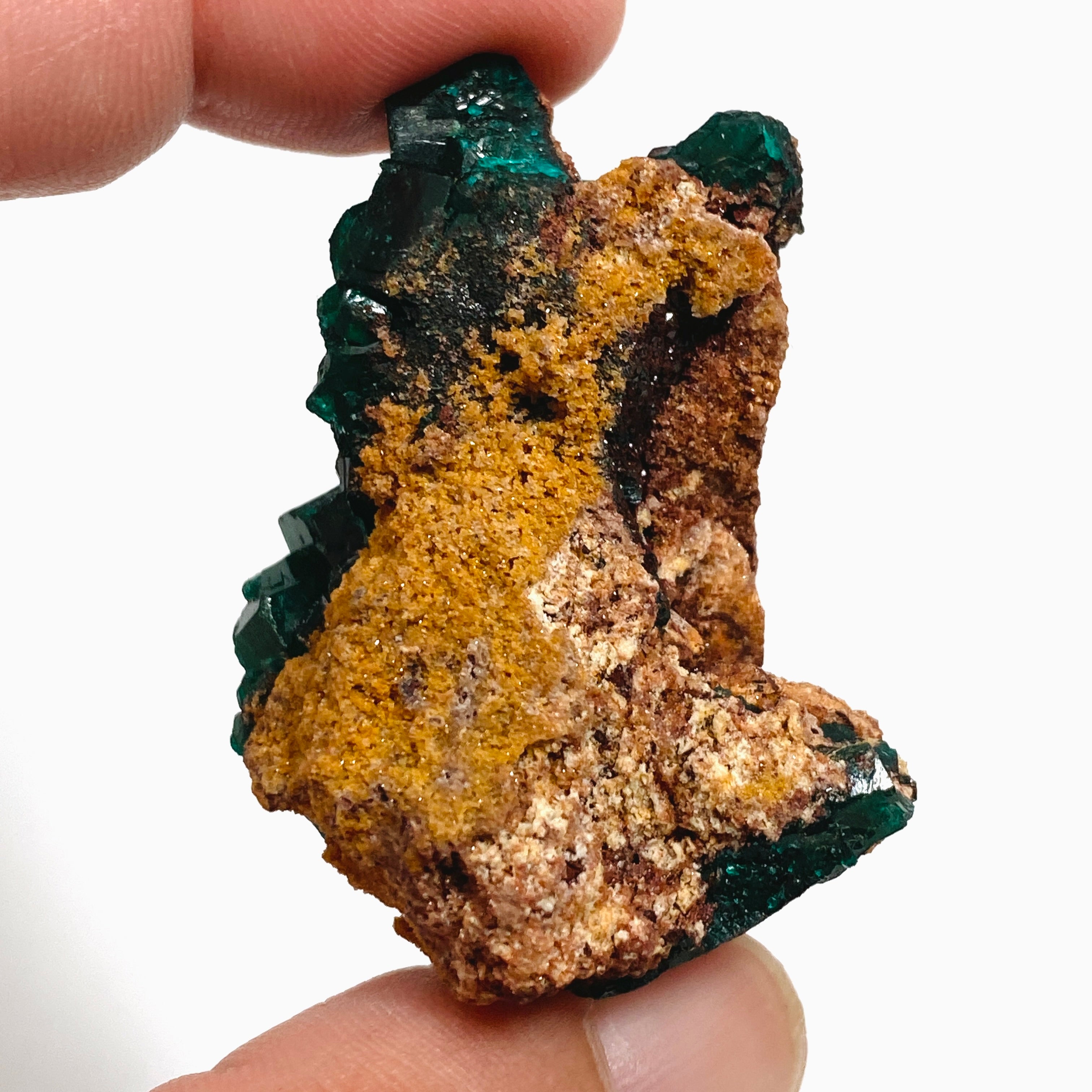 Natural Dioptase Crystal Specimen - Rare Green Mineral Stone for Collectors & Healing - Perfect for Home Decor, Meditation & Energy Work