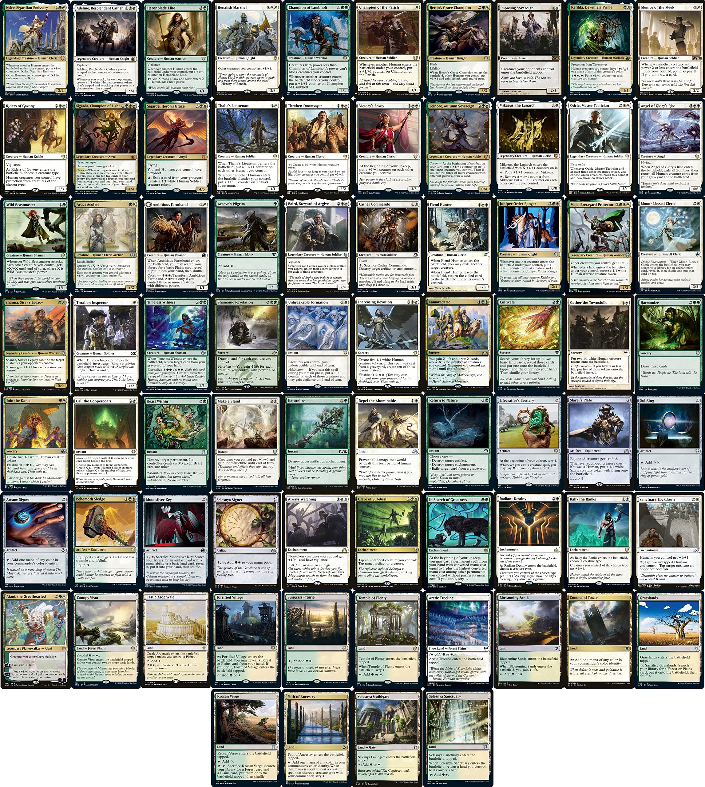Elite Human Commander Deck - Kyler (Selesnya, Green/White) - 100 Card Custom Magic The Gathering EDH Deck - Powerful Commander Strategy - Perfect for MTG Tournaments & Casual Play