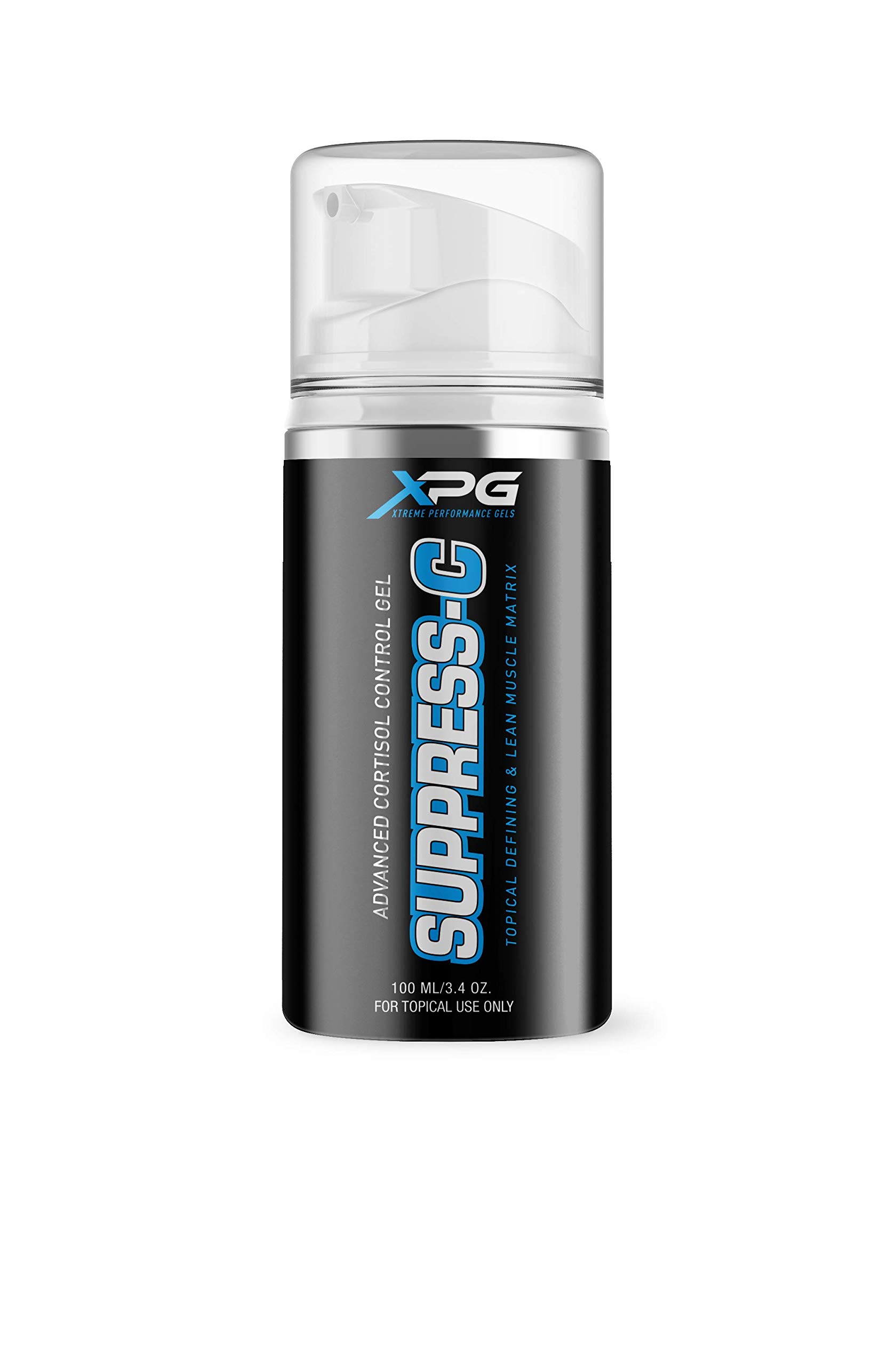 Suppress-C Advanced Cortisol Control Gel - Topical Fat Burner for Lean Muscle Definition & Stress Relief | Gym, Workout & Weight Loss Support