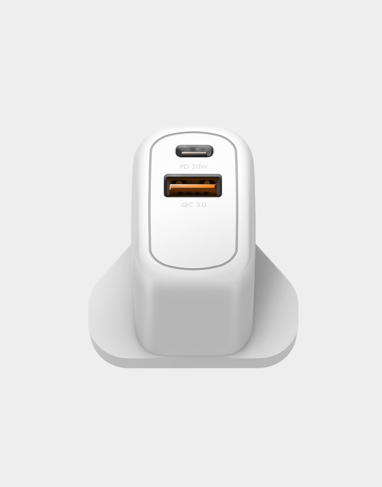GoPort PD20 UK - Fast Charging USB-C Power Delivery 20W Wall Charger - Perfect for iPhone, iPad, Samsung & More - Home, Office & Travel Use
