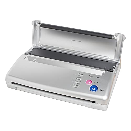 IXAER Professional Portable Tattoo Stencil Transfer Machine - Thermal Tattoo Kit Copier Printer with A4/A5 Stencil Paper for Tattoo Artists - Perfect for Studio & Travel Tattoo Supplies (Grey)