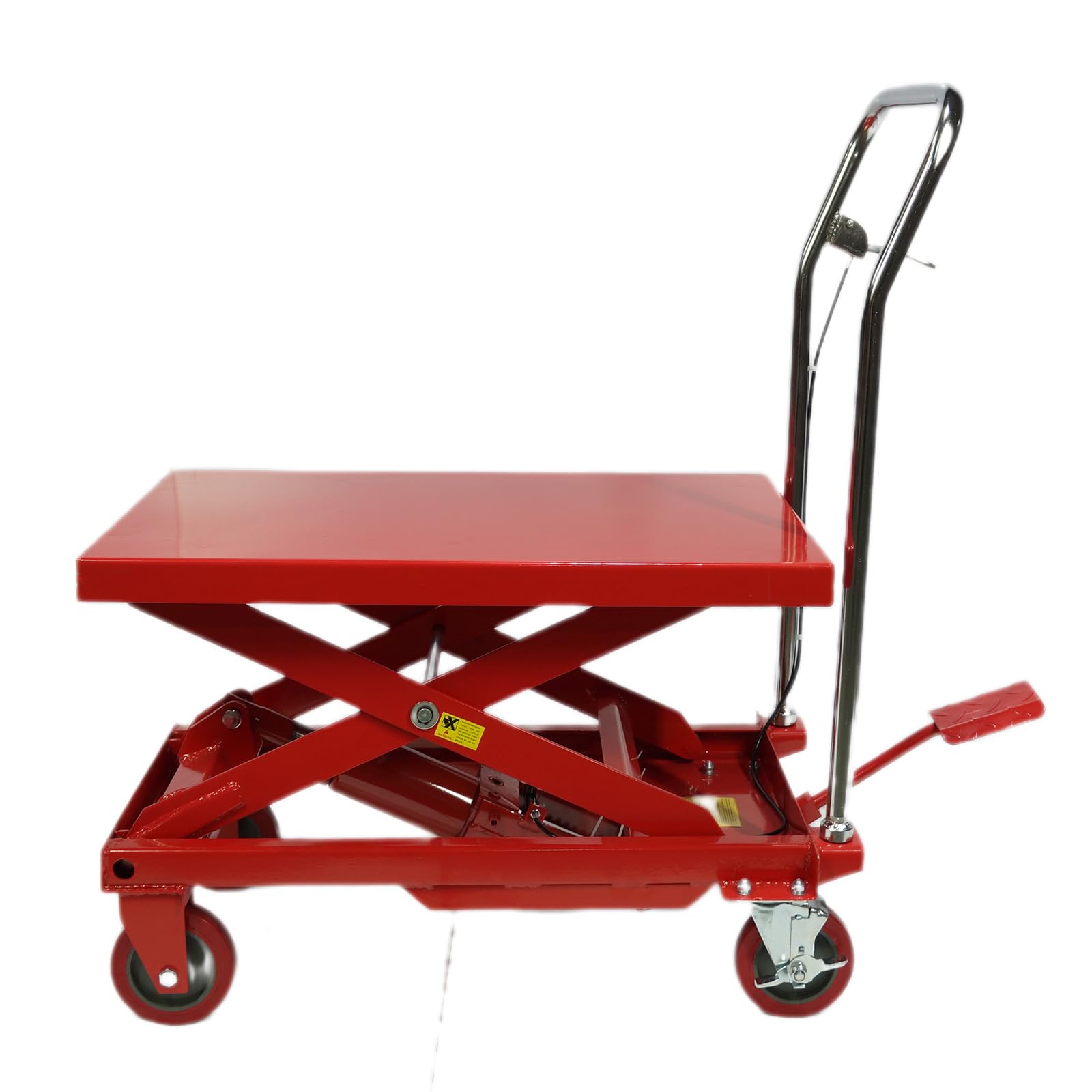 Heavy Duty Hydraulic Lift Table Cart 660LBS Capacity - Double Scissor Lift Table with 30.8