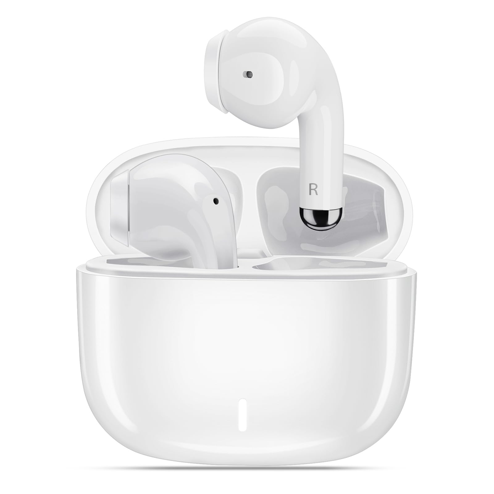 **Wireless Earbuds Bluetooth 5.3 with Noise Cancelling, HiFi Stereo & Mic - Compatible with Samsung S24 Ultra/S23/S22/S21, iPhone 16/15 Pro Max/14 Plus, Pixel 8/7/6 - Perfect for Workouts, Commuting & Travel**