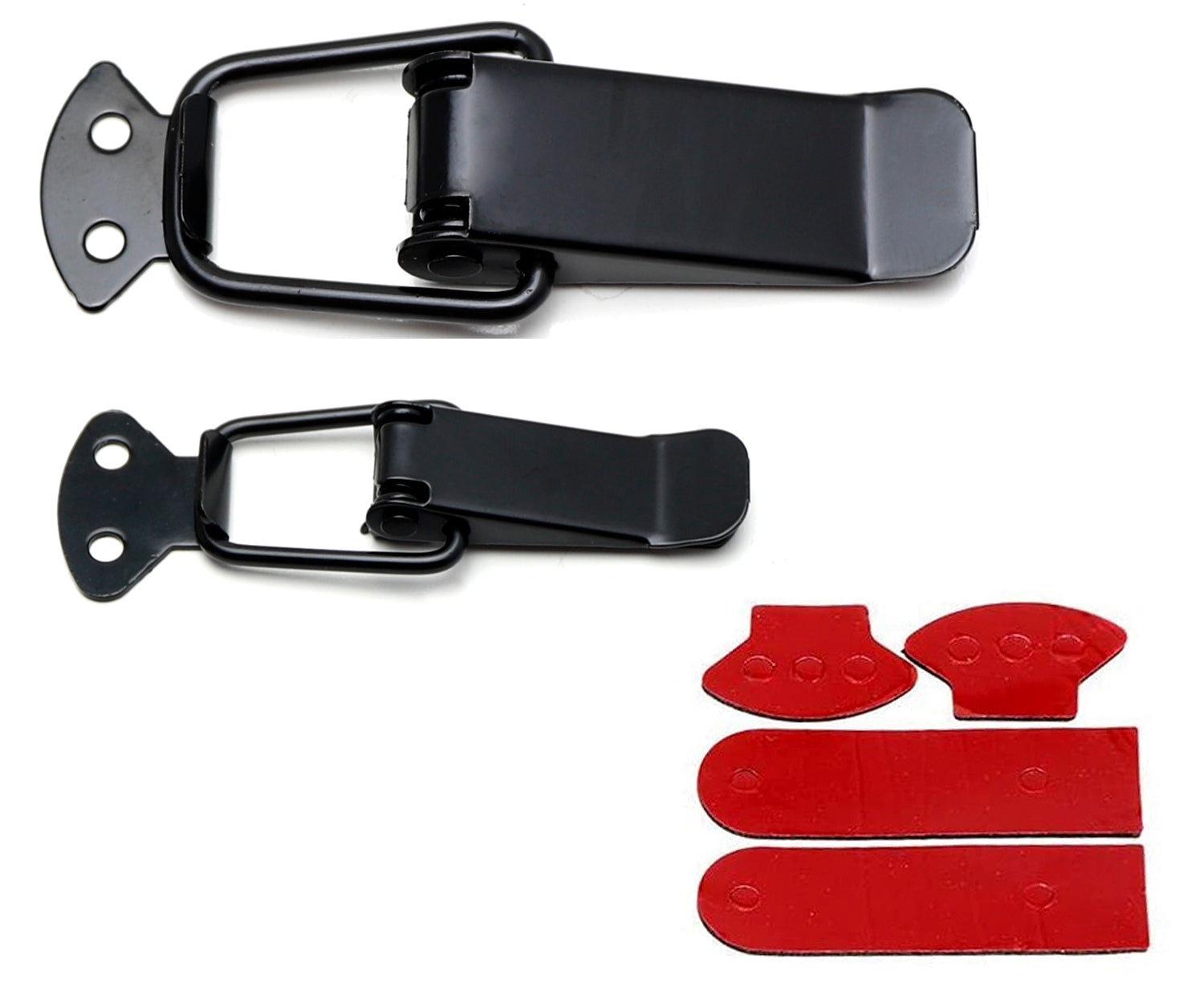 4-Piece Black Matte Finish Fender Bumper Hood Quick Release Lock Clip Hasp Latch - Perfect for Car Hood, Trunk & Off-Road Vehicle Accessories