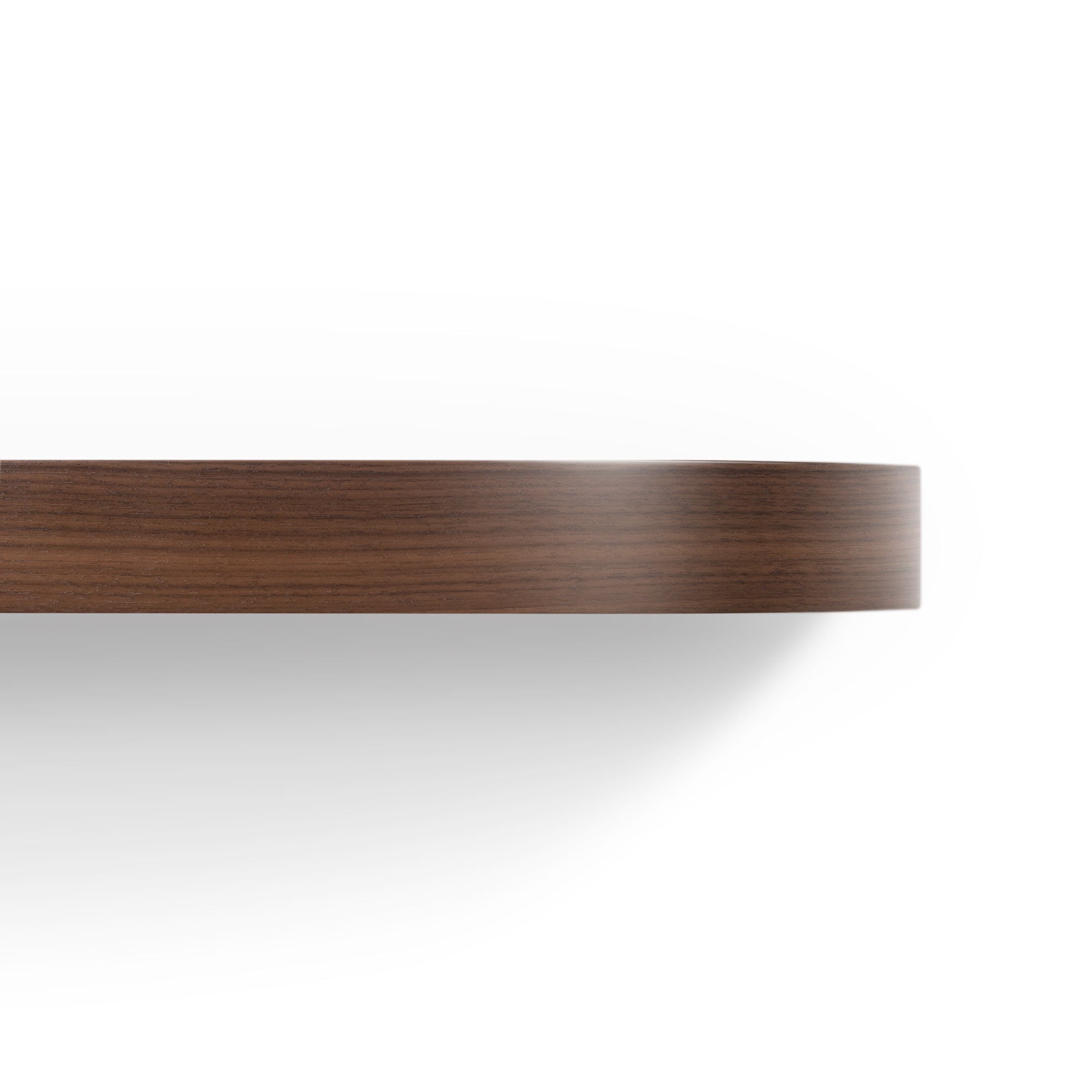 Aksel RADius Floating Shelf - Solid Walnut Wood, Wall Mounted, Modern & Minimalist Design - Perfect for Living Room, Bedroom, or Office Decor